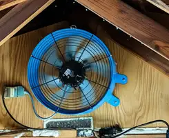 attic fan services with installed attic ventilation fan system in Eugene, OR